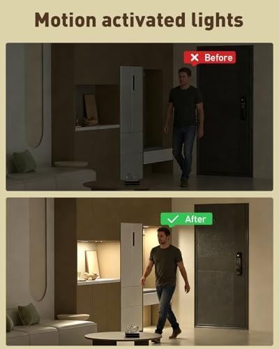 Diomart Under Cabinet Lights Wireless, Motion Sensor Night Lights, 4 Pack