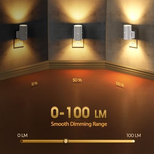 Briignite Motion Sensor Night Light, Motion Activated Plug in Night Lights