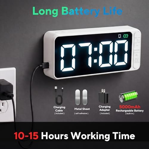 Hidden Camera Magnetic Clock 4K WiFi Indoor Cam with Long Battery Life