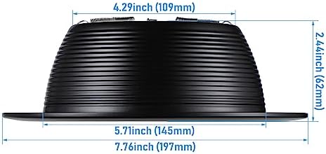 TORCHSTAR 6-Pack 6 Inch Recessed Light Trim, Step Baffle, Black