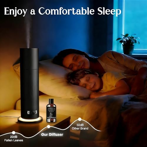 Waterless Essential Oil Diffuser, Scent Air Machine for Home with Hotel Scent Oil, Covers Up to 1000 Sq.Ft, Adjustable Mist & Timer, Hotel and Commercial Use