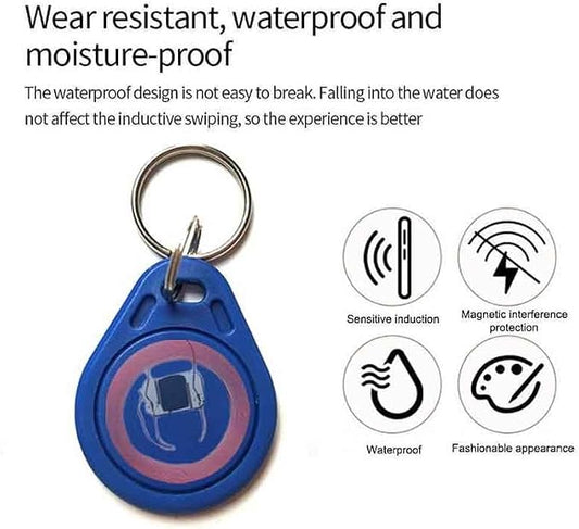 10 PCS 13.56 MHz UID Writable Rewritable Clone IC Smart Keychain, Compatible with MIFARE Classic 1K, RFID Blank Tag for Access Control Key Tag Rewritable (10 PCS)