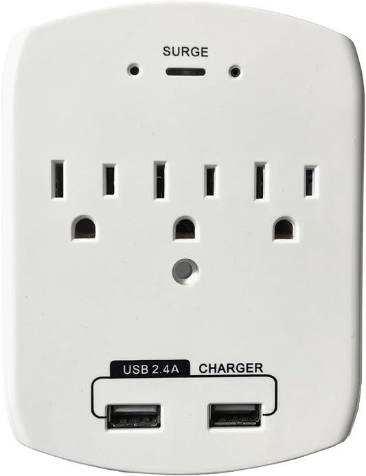 SCS Enterprises WF-113: WiFi Camera Hidden in Power Outlet Extender Wall Charger, P2P Remote Viewing, Recording and Notification.