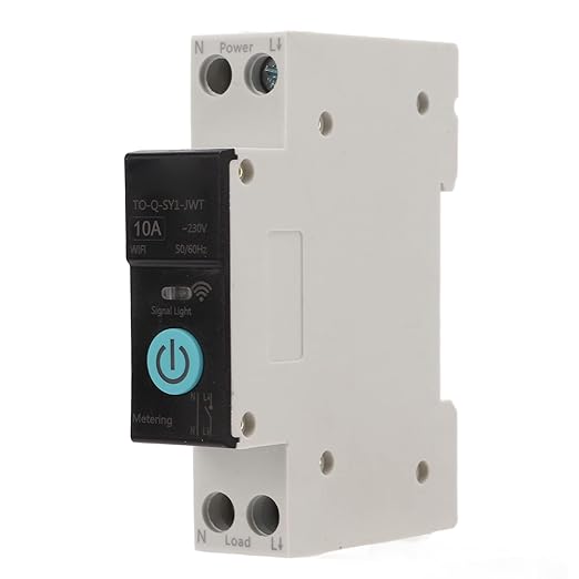 Din Rail Circuit Breaker Smart Switch Mobile Phone Remote Control 3 Timing Modes Function for Household Appliances Suitable for Smart Home(10A)
