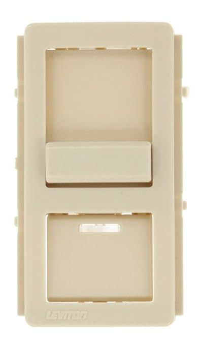 Leviton Color Change Faceplate Only with Locator Light Window – Compatible with IllumaTech Dimmer Switches (Dimmer Switch Not Included), IPKIT-T, Light Almond