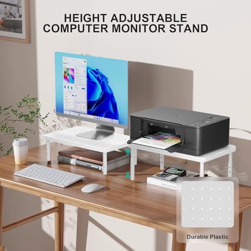 WALI Computer Monitor Stand for Desk, Adjustable Laptop Riser, up to 44 lbs