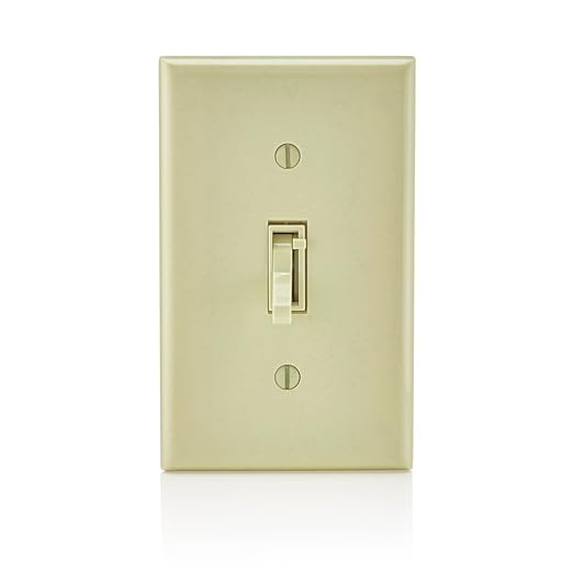 Leviton Slide Dimmer Switch for Magnetic Low Voltage, LED, Halogen and Incandescent Bulbs, TSM10-1LI, Toggle, Ivory