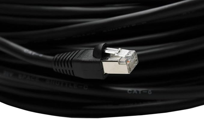 Lorex Outdoor CAT6 Ethernet Cable, for Use with 4K Wired Security Cameras, Weatherproof and Direct Burial Underground, 10GB/Second, 100 Feet (30m)