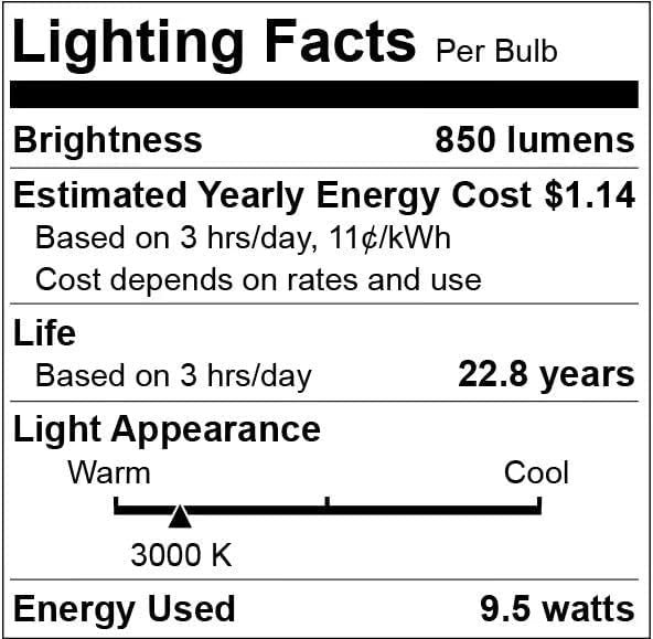 Qualilux Dusk to Dawn LED Light Bulbs Outdoor, Automatic On/Off, 60W Equivalent, Warm White 3000K, Energy Efficient 9.5W, 850 Lumen, A19, E26 Base, 4-Pack, HQ-H009