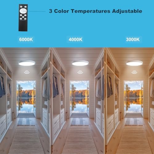 7 Inch Motion Sensor LED Ceiling Light, White