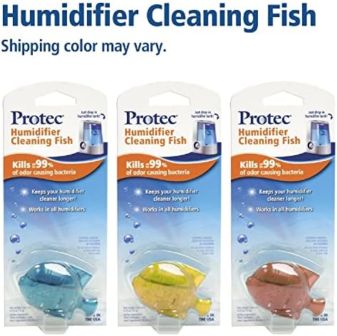 Protec Humidifier Cleaning Fish, Tank Cleaner, Fights Slime & Odor, Lasts 30 Days, Color May Vary, 1 Count (Pack of 2)