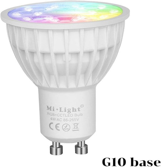 BSOD Smart LED Light Bulb Mi Light GU10 RGB CCT 4W Spotlight with Remote Controller Dimmable (1 Bulb)