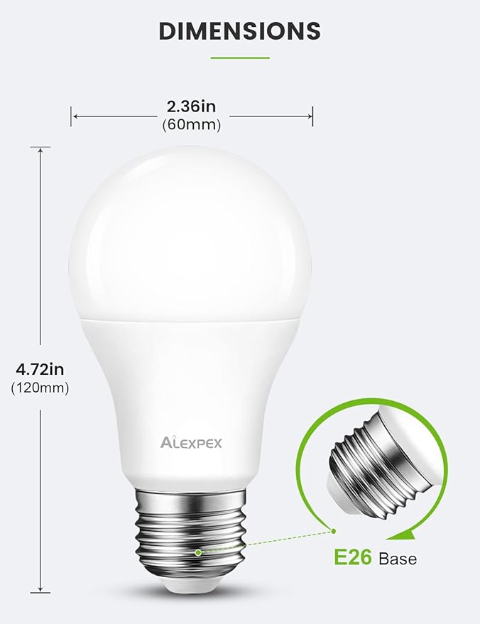 Dusk to Dawn LED Light Bulbs, 13W(100W Equivalent) 1100LM, 3000K Warm White, A19 E26 Automatic Sensor Lighting for Indoor Outdoor, Lightbulbs for Porch, Front Door, Entryway, 3 Pack