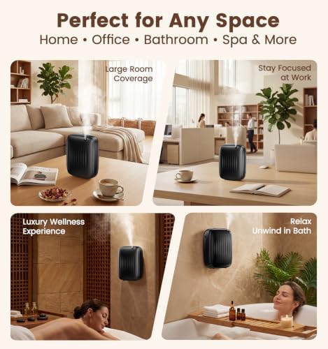 Ziweo Waterless Essential Oil Diffuser, 3000sq.ft - App & Panel Control