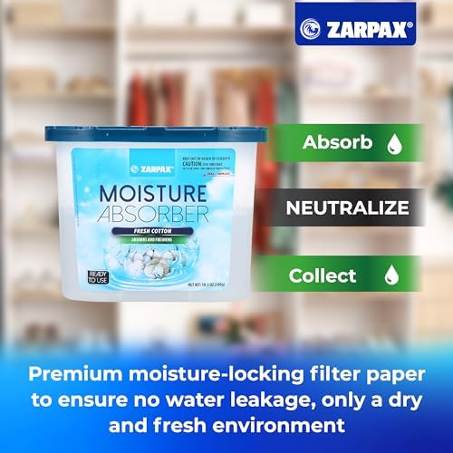ZARPAX Moisture Absorber Fresh Cotton 10.5 oz - Set of 15