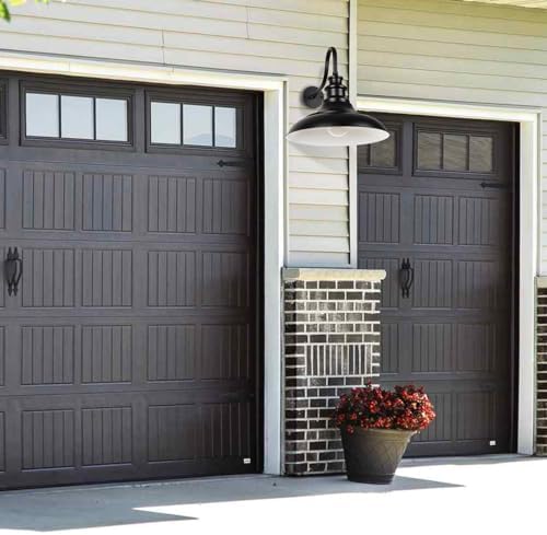 Exterior Farmhouse Gooseneck Barn Light, 16 Inch Vintage Outside Garage Light Fixtures, 2PCS Anti-Rust Waterproof Outdoor Light for Patio Frontdoor Entryway Doorway, Matte Black