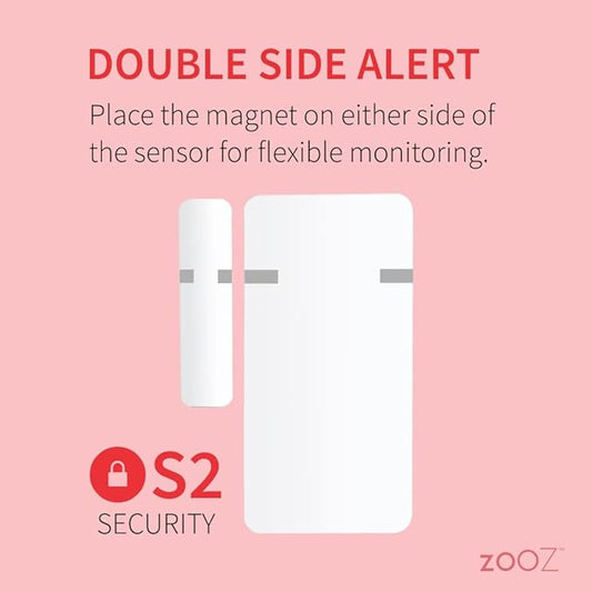 Zooz 800 Series Z-Wave Long Range Open|Close XS Sensor ZSE41 800LR for Door, Window, and Gate Monitoring. Hub Required (Sold Separately). Compatible with SmartThings, Hubitat, and Ring Alarm.