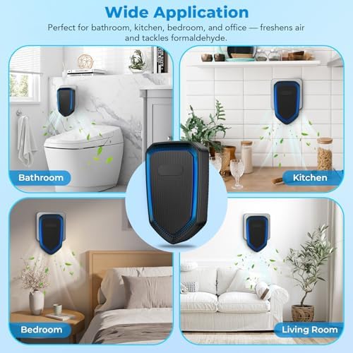 Plug In Negative Ion Air Purifiers Air Ionizers Quiet Air Freshener for Home Bedroom Office Basement - Portable Mini Air Cleaner Odor, Smoke, Dust, Pet Smell