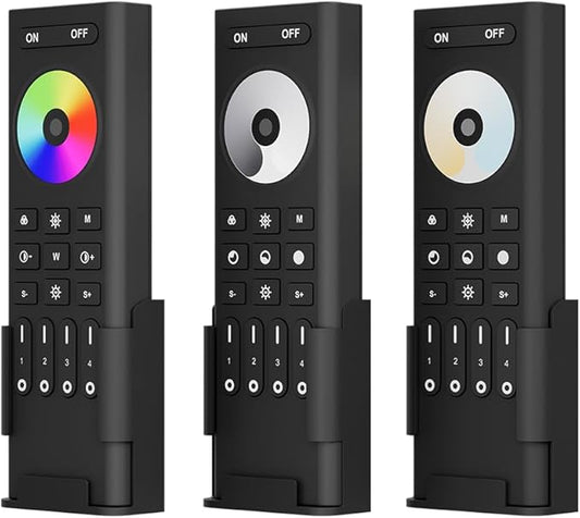 RC01RFB Wireless 2.4G RF 4 Zone Single Color Wall Mounted & Mobile Smart Remote Powered by 2XAAA Batteries 3V Work with C01W C01Z C01RF Controller
