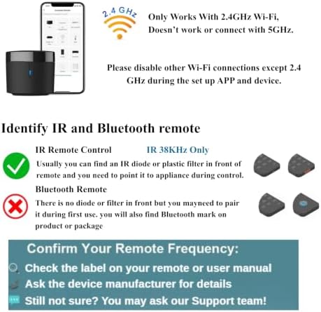 RM4 Mini IR Universal Remote Control with HTS2 Cable (Only 2.4 GHz Wi-Fi) Intelligent Home Automation WiFi Infrared Blaster for TV, Air Conditioning, STB Audio, Compatible with Alexa and Google Home.
