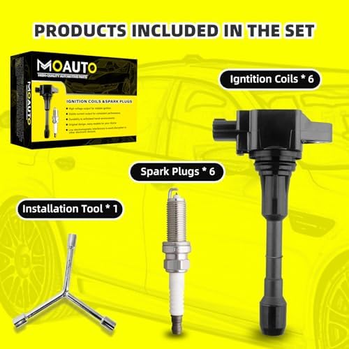 Set of 6 Ignition Coils Pack UF550 22448-JA10C & 6 PCS Iridium Spark Plugs