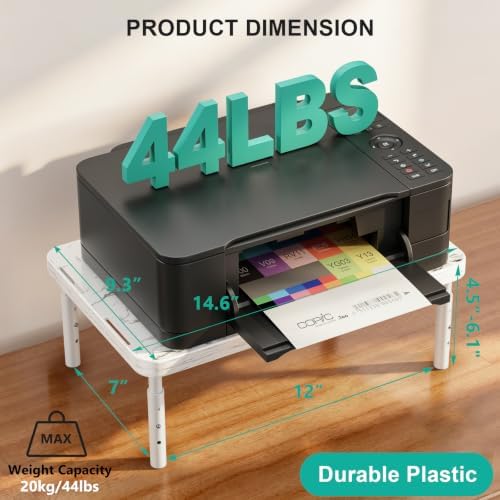 WALI Computer Monitor Stand for Desk, Adjustable Laptop Riser, up to 44 lbs