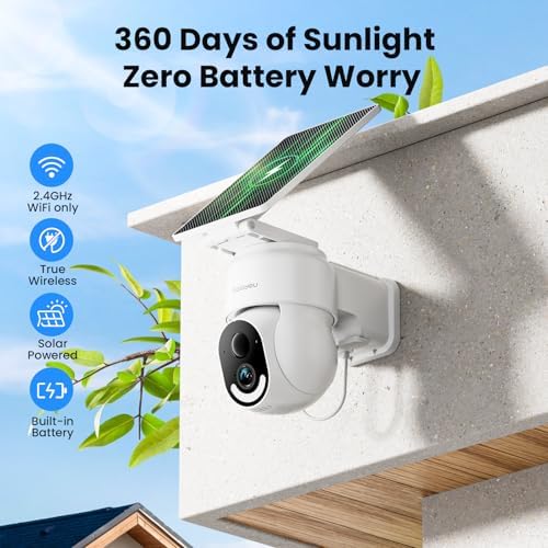 GALAYOU Security Cameras Wireless Outdoor with Solar Powered, R6 4Pack