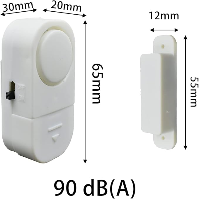 6 Pack Wireless Security Window/Door Alarm, Magnetic Sensor Door Window Burglar Alert Alarm Pool Alarms Super Loud for Home, Garage, Apartment, Dorm, RV and Office(Include Batteries)…