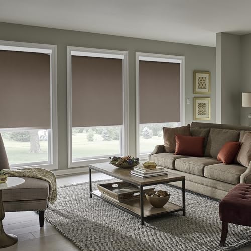 ZSHINE Motorized Blackout Roller Shades Remote Control Rechargeable(82010E)