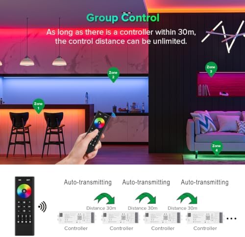 5in1 LM053 Bluetooth Mesh PWM LED Strip Controller APP Control