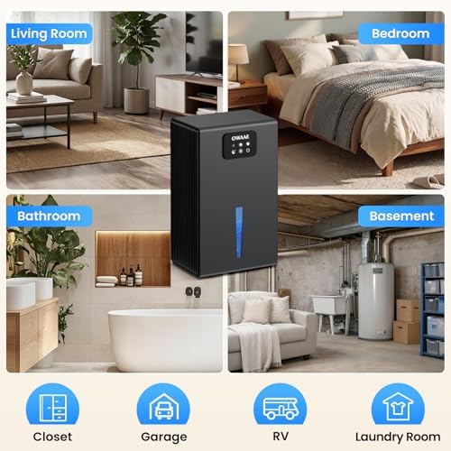 Dehumidifier for Home with Auto Shutoff Sleep Mode, 1000 Sq Ft