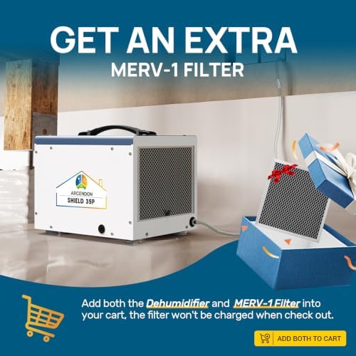 ARGENDON Crawl Space Dehumidifier with Pump and Drain Hose for Commercial