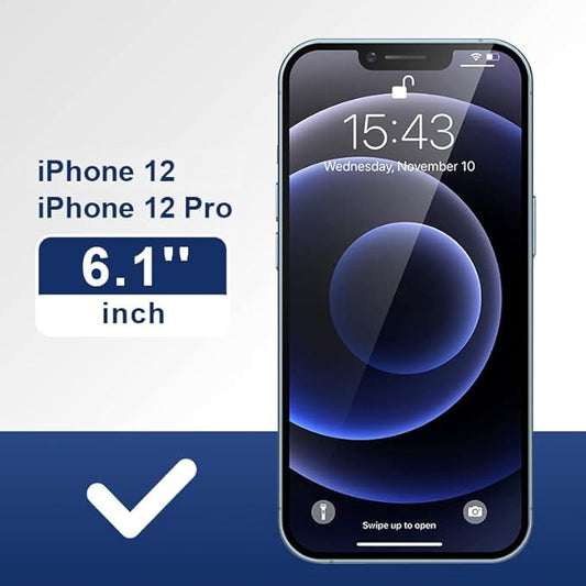 ImpactStrong Anti-Spy Privacy Screen Protector for iPhone 12 / iPhone 12 Pro (6.1-Inch), 9H Tempered Glass, Shatter-Resistant, Anti-Scratch, Easy Install Kit, Case Friendly, 2-Pack