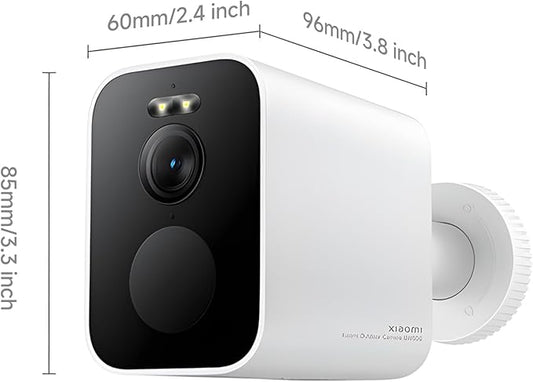 XIAOMI Outdoor Camera BW500: 2.5K Battery Security Camera Wireless with Color Night Vision, Optional Solar Panel, IP67 Weatherproof, 136° Wide View Home