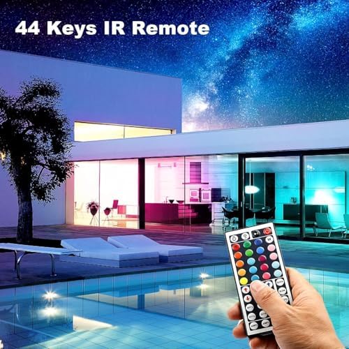dalattin LED Strip Lights 200ft Lights Strip for Bedroom, Desk, Indoor Room Bedroom Brithday Gifts Decor with 44 Keys Remote and 24V Power Supply Color Changing Lights,2 Rolls of 100ft