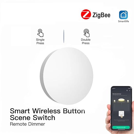 Smart Knob Control Switch, mini Scene Switch for DIY Automation, Remote Button for Lights and appliances Anywhere, no Tool Needed, Ultra Low Consumption with Strong Endurance,