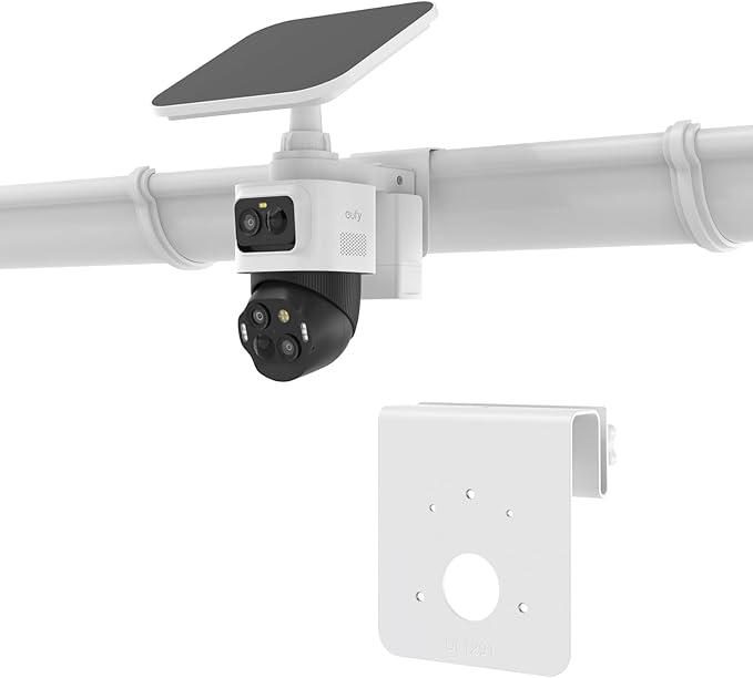 Gutter Mount Bracket Compatible with eufy PoE NVR Security System S4 Max,eufyCam S4 and eufy PoE Bullet-PTZ Cam S4 Security Camera (White)