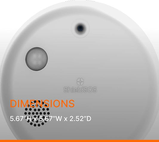 Smart Home Defense System, 3-in-1 Active Deterrent: Pepper Spray, 110dB Siren and Strobe Lights | Wi-Fi and Bluetooth Capability | IP65 Weatherproof | Indoor and Outdoor (White)