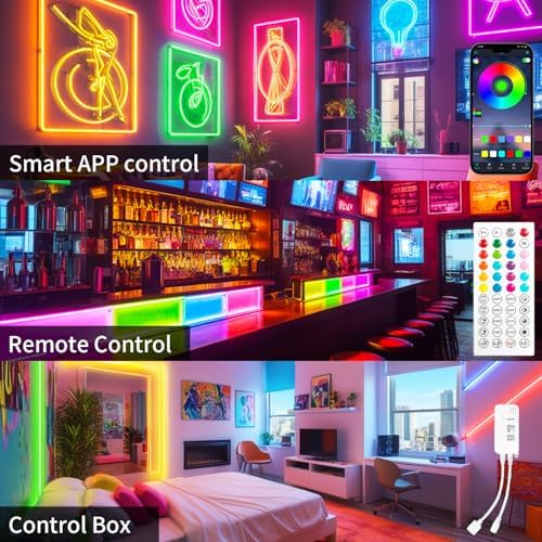 iNextStation 32.8FT RGB LED Strip Lights DC24V Waterproof LED Rope Lights