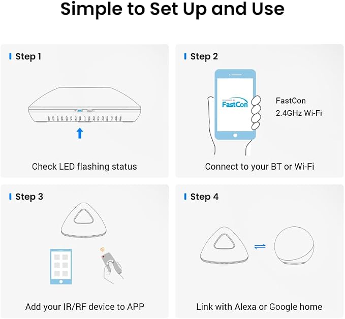 Broadlink RM MAX IR RF WiFi Universal Remote Smart Home Automation Compatible with Alexa and Google Home