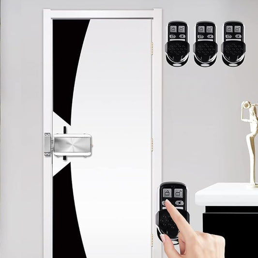 Electronic Intelligent Home Door Lock Kit, Smart Wireless Anti-Theft Home Security Keyless Deadbolt Access Control System with 4pcs Remote Control