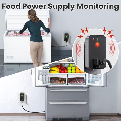 Power Failure Alarm WiFi, 2 Pack Smart Power Outage Alarm & App Notifications, Mini Size Freezer Alert & Loud 110dB & LED Indicator & Voltage Detection, Home Power Monitor for GFCI Trips, Sump Pump 