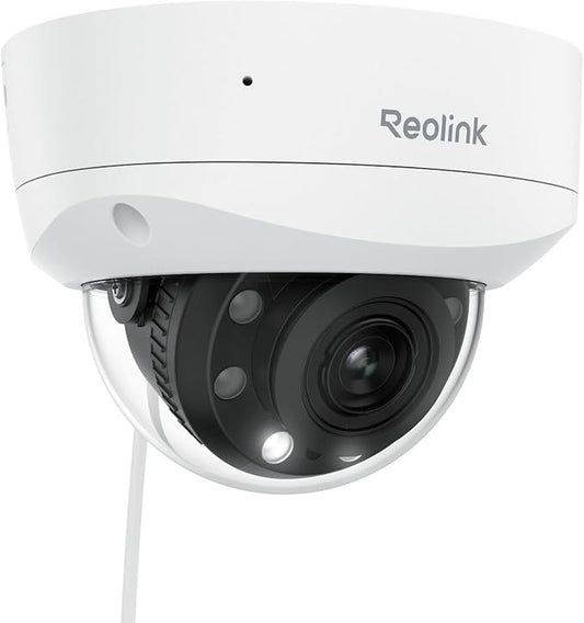 REOLINK 4K PoE Outdoor Security Cameras, 5X Optical Zoom, Color Night Vision, IK10 Vandal-Proof, Smart Detection, 8X RLC-843A Bundle with 1x REOLINK16 Channel with 4TB Hard Drive PoE NVR, RLN16-410