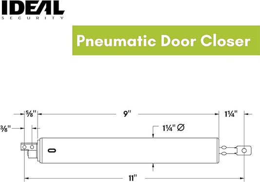 Ideal Security Screen Door Closer, 9", Black