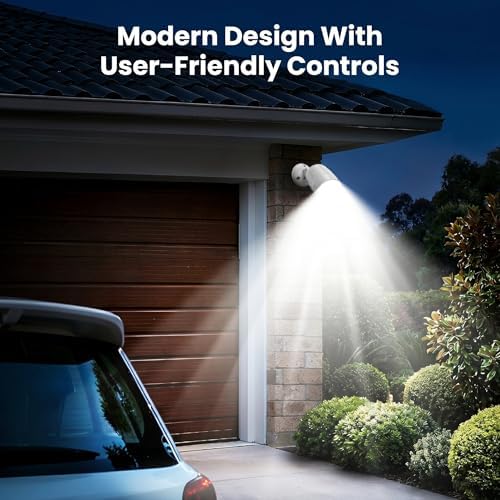 USB Rechargeable Motion Sensor Light Outdoor, 4000mAh Built-in Battery 600 Lumen Spotlight, IP65 Waterproof Cordless Wall Light for Porch Garage House
