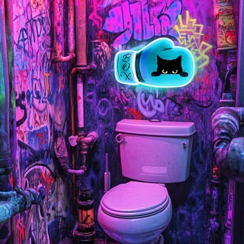 UV AcrylicPlate Pattern Neon Light Boxing Set neon Light LED USB 5V Happy Cat Neon Light Suitable For Bedroom Living Room Restaurant Bar Club Party Decoration Gift Business Shop