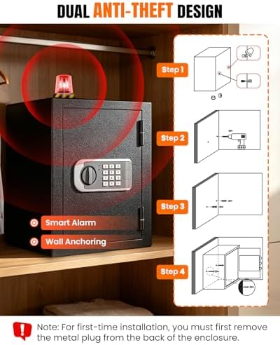 𝐔𝐩𝐠𝐫𝐞𝐝𝐞𝐝 2026 Fireproof Safes for Home| 1700°F 35-Min Protection
