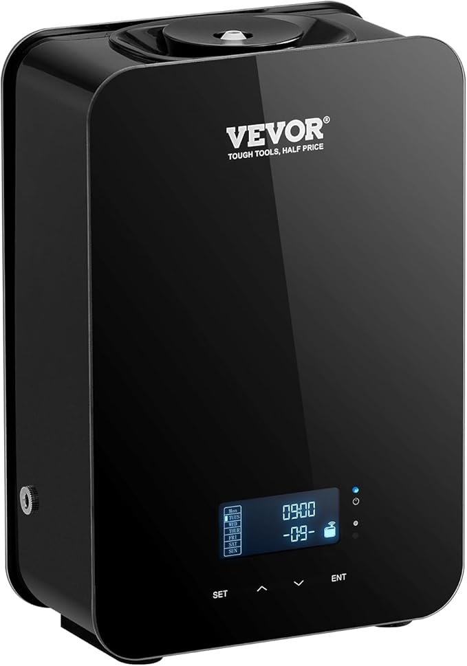 VEVOR Upgrade HVAC Scent Diffuser, Smart Scent Air Machine for Home, 180ML with Cold Air Technology, Waterless Essential Oil Diffuser, Cover Up to 2000 Sq.Ft for Living Room, Office, Spa, Hotel
