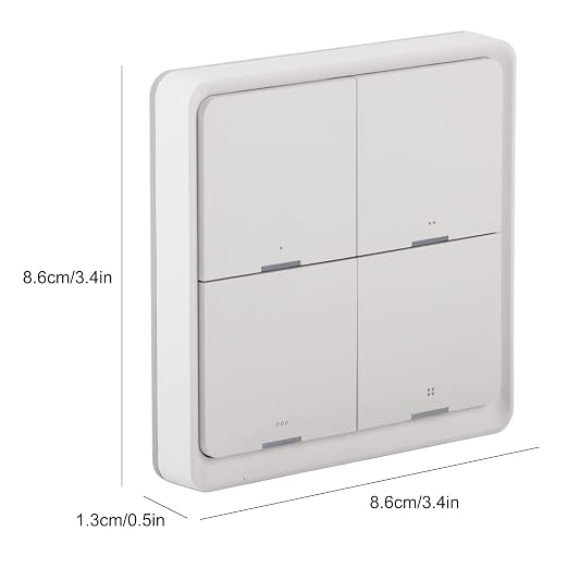Marhynchus Wireless Scene Switch Smart 4 Way Panel Wall Switch Panel Remote Control with LED Indicator for ZigBee APP Control
