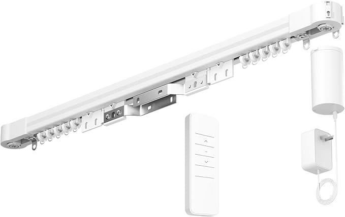 Smart Mini40 Motorised Curtain System, 60kg Load Capacity, Remote Control, Voice and App Compatible (4.2M)